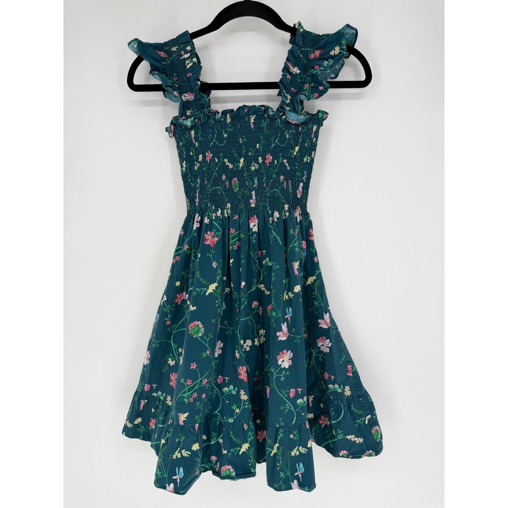 HILL HOUSE HOME ELLIE NAP DRESS MOODY FLORAL XXS VICTORIAN ROMANCE FEMININE